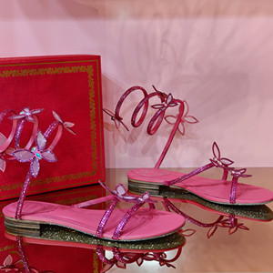 rene caovilla butterflower crystal sandal 10 shoes